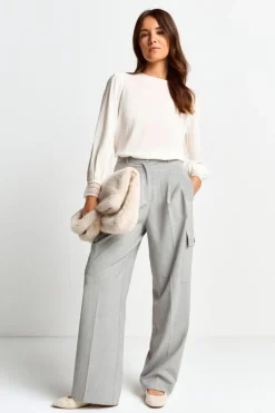 Bluse Mit Manschetten Aus Spitze