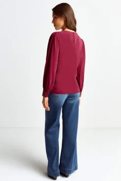 Bluse Mit Manschetten Aus Spitze