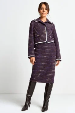 Bouclé-Rock In Midilänge