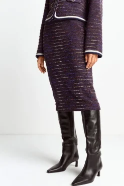 Bouclé-Rock In Midilänge