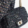 Bouclé-Tasche Mit Goldkette