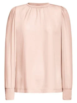 Chiffonbluse Mit Rundhalsausschnitt