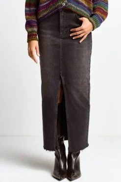 Denim-Rock Mit Schlitz