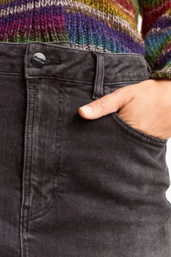 Denim-Rock Mit Schlitz