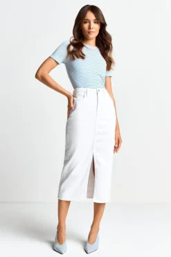 Denim-Rock Mit Schlitz