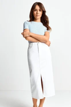 Denim-Rock Mit Schlitz