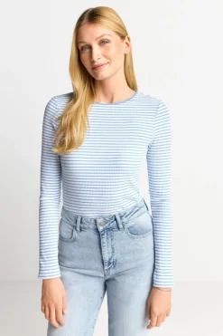 Gestreiftes Rib-Longsleeve
