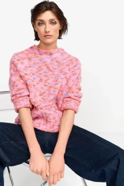 Grobstrickpullover In French Pink