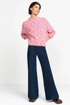 Grobstrickpullover In French Pink