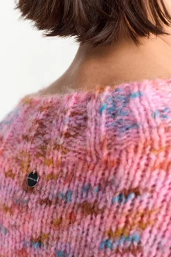 Grobstrickpullover In French Pink