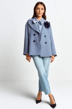 Jacke Mit Hahnentrittmuster