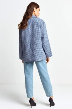 Jacke Mit Hahnentrittmuster