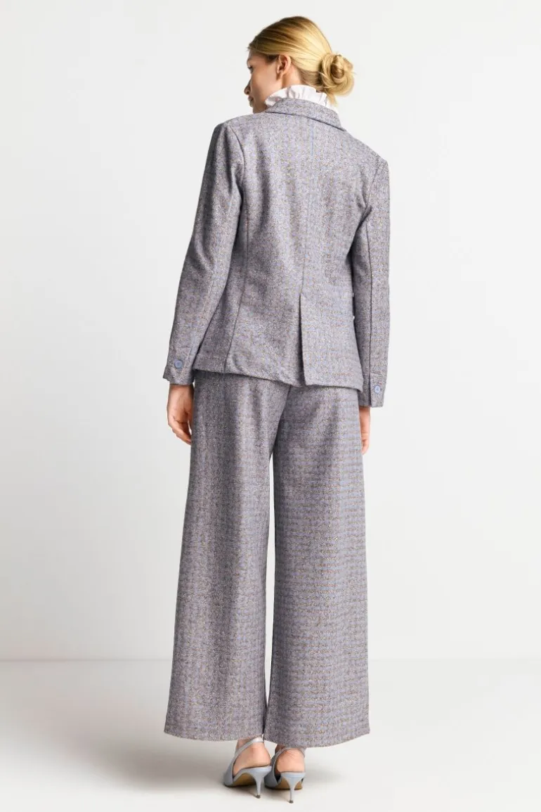 Karierter Wollblazer Mit Reverskragen