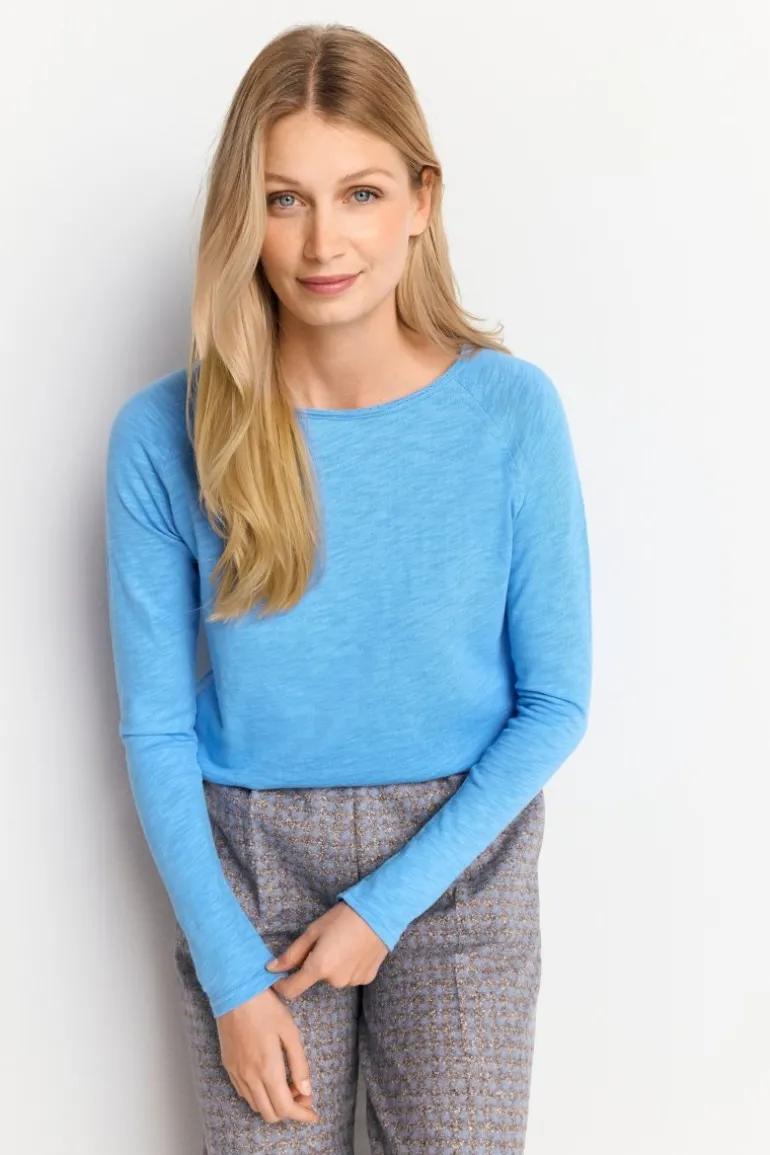 Longsleeve Aus Baumwolle Mit Offenen Kanten