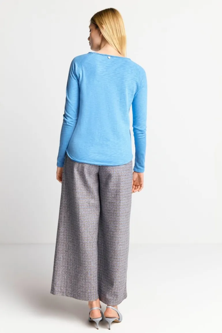 Longsleeve Aus Baumwolle Mit Offenen Kanten