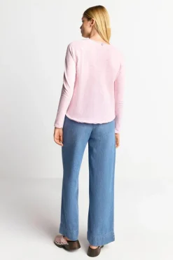 Longsleeve Aus Baumwolle Mit Offenen Kanten