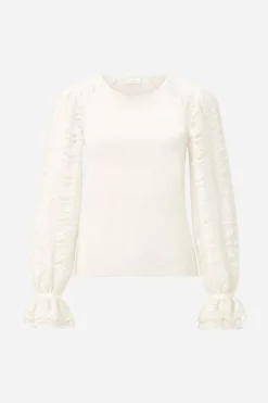 Longsleeve Mit Spitzenärmeln