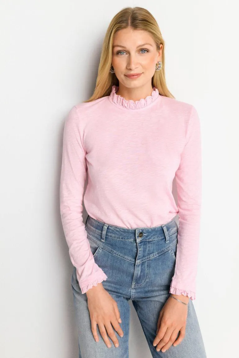 Longsleeve Mit Frill-Kragen