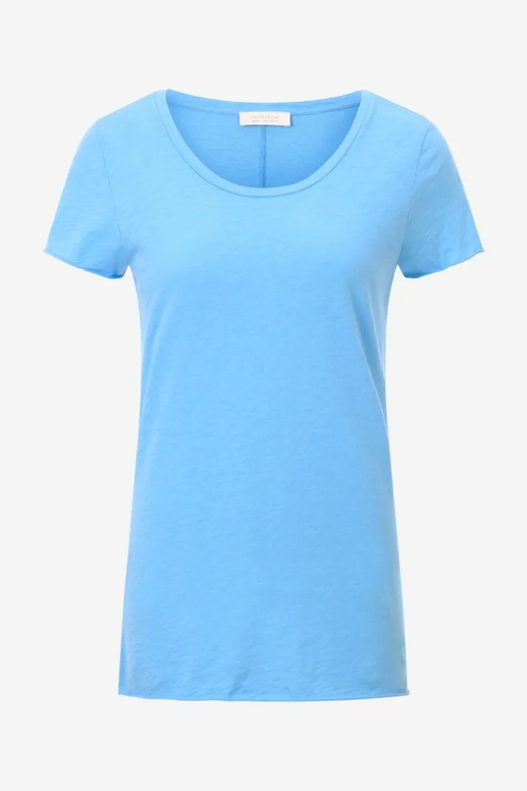 Luftiges T-Shirt In Cruise Blue
