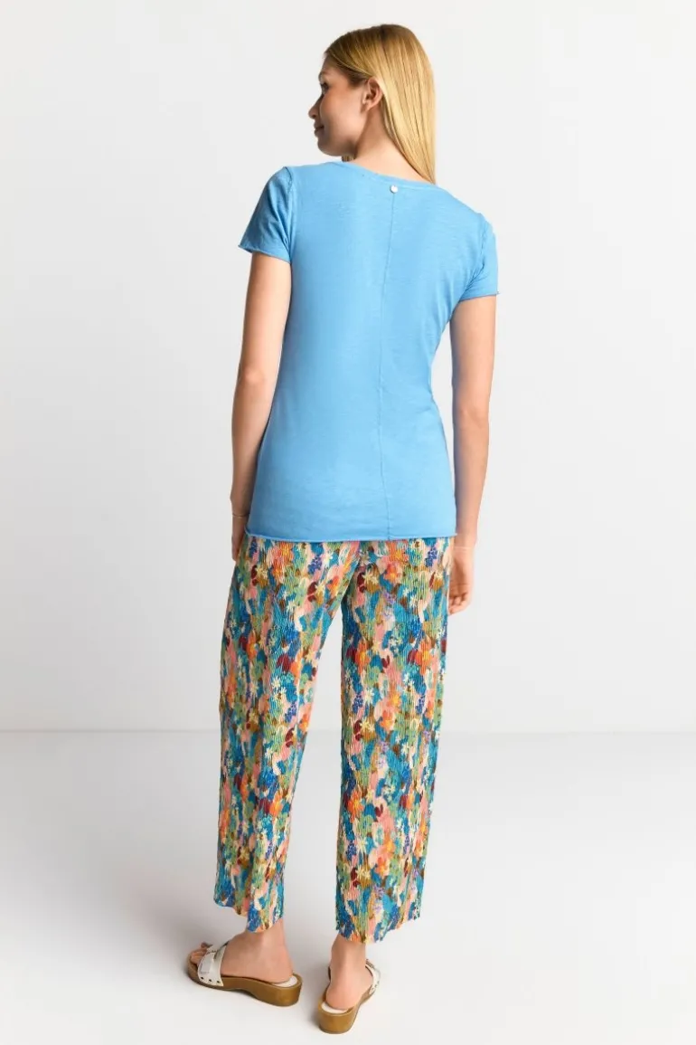 Luftiges T-Shirt In Cruise Blue