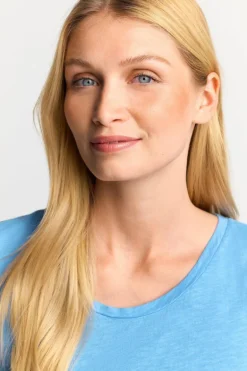 Luftiges T-Shirt In Cruise Blue