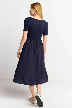 Midikleid Mit Logostickerei