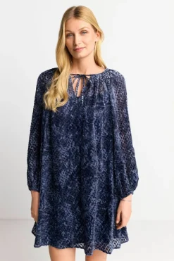 Mini-Blusenkleid Aus Samt