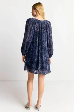 Mini-Blusenkleid Aus Samt