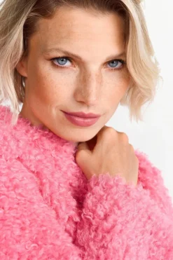 Offene Kunstfelljacke