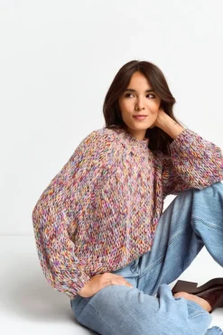 Pullover Aus Melangestrick