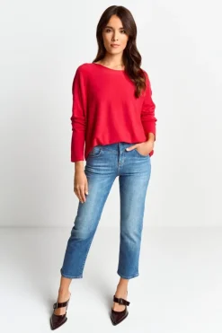 Pullover Mit U-Boot-Ausschnitt