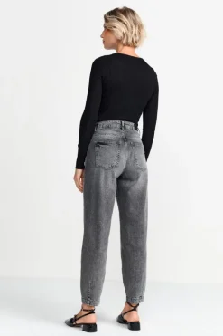 Rib-Longsleeve Mit Glanzeffekt