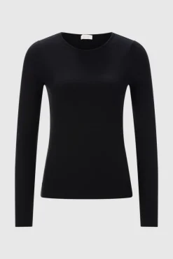 Rib-Longsleeve Mit Rundhals