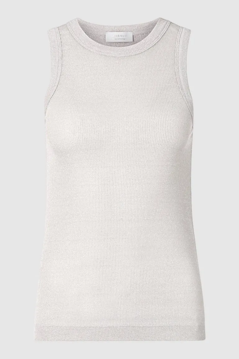 Rib-Top Mit Glanzeffekt