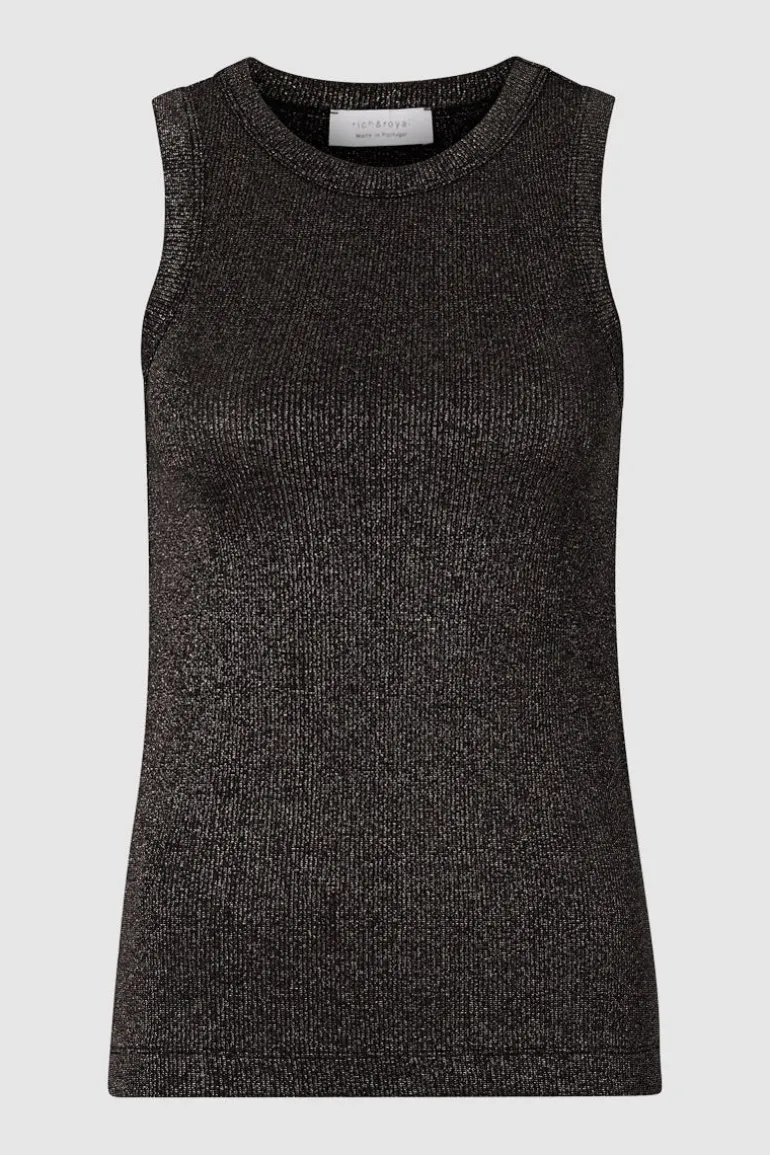 Rib-Top Mit Glanzeffekt