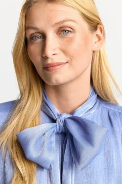 Ärmellose Schluppenbluse Mit Glanzeffekt