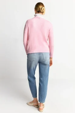 Strickpullover Aus Weichem Materialmix