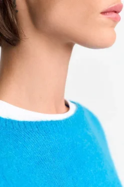 Strickpullover Aus Weichem Materialmix