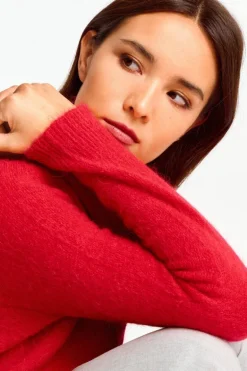 Strickpullover Aus Weichem Materialmix