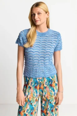 Strick-Shirt Mit Paillettendetails