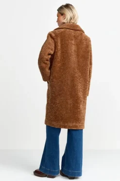 Teddy-Mantel Mit Reverskragen