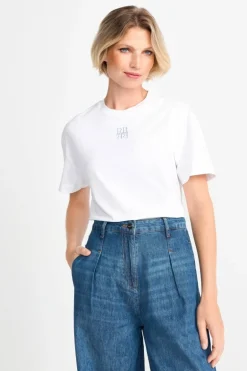 T-Shirt Mit Logostickerei