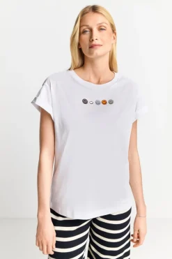 T-Shirt Mit Strass-Applikationen