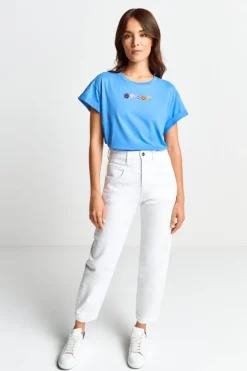 T-Shirt Mit Strass-Smileys