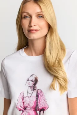 T-Shirt Mit Strassverzierung