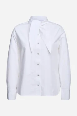 Weiße Bluse Mit Bindekragen