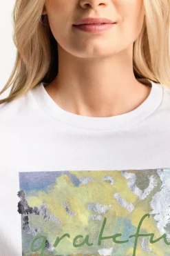 Weißes T-Shirt Mit Print