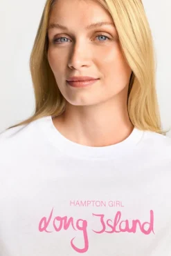 Weißes T-Shirt Mit Schriftzug