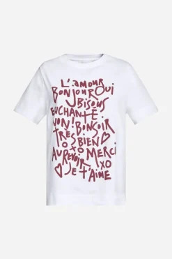 Weißes T-Shirt Mit Statement-Print
