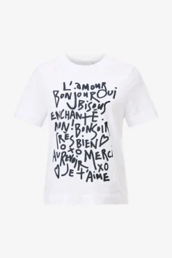 Weißes T-Shirt Mit Statement-Print